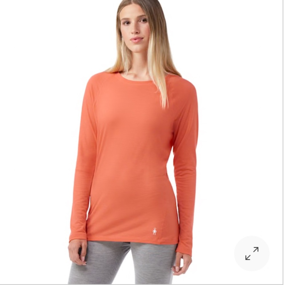 Smartwool sunset coral Women's Classic All-Season Merino Base Layer Long Sleeve - Picture 2 of 13